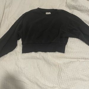 American Eagle oversized Cropped Black Hoodie